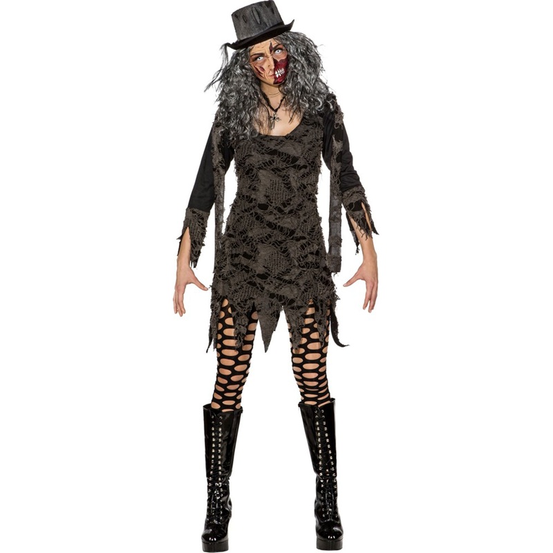 Tattered zombie bride women's dress 32-34