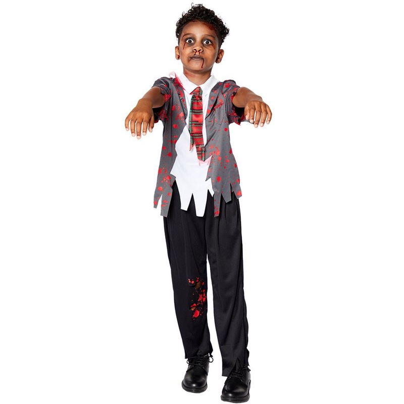 Undead student zombie costume for kids