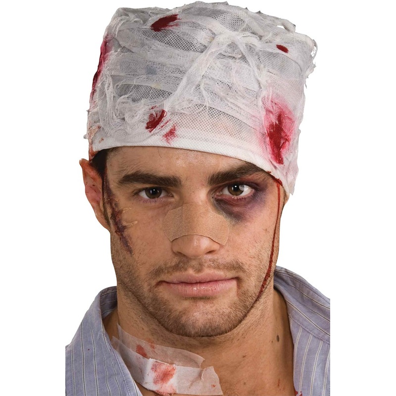 Bloody bandage for the head