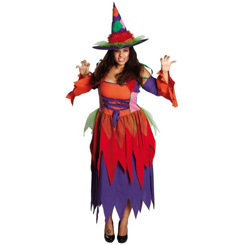 Colorful Plus-Size Witch Costume 44
