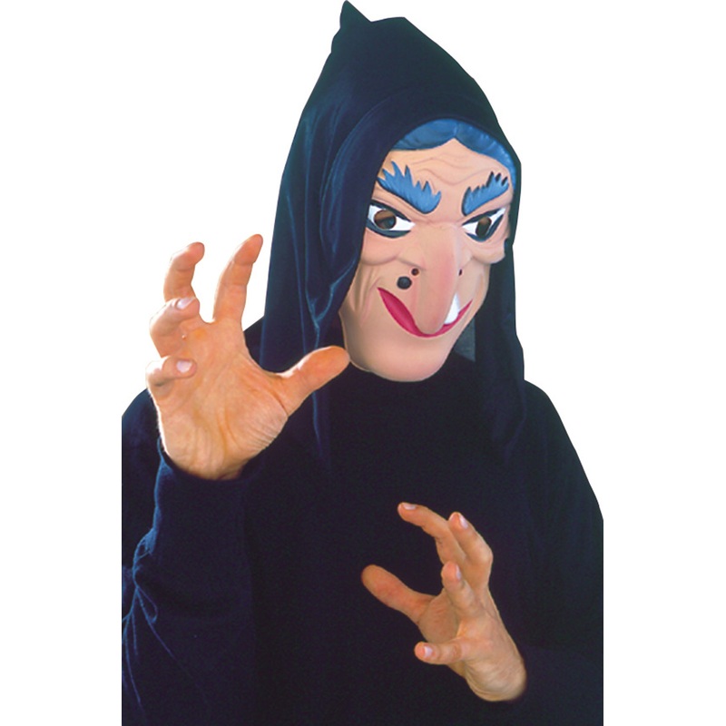 Evil witch mask with hood