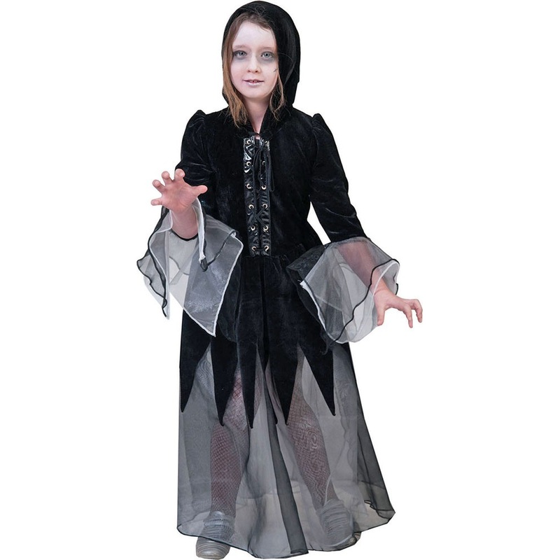 Gothic zombie lady costume for children 128