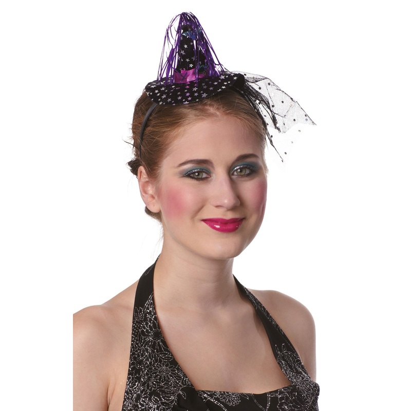 Headband with mini witch hat