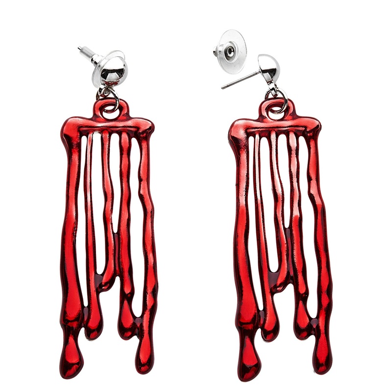 Horror blood earrings