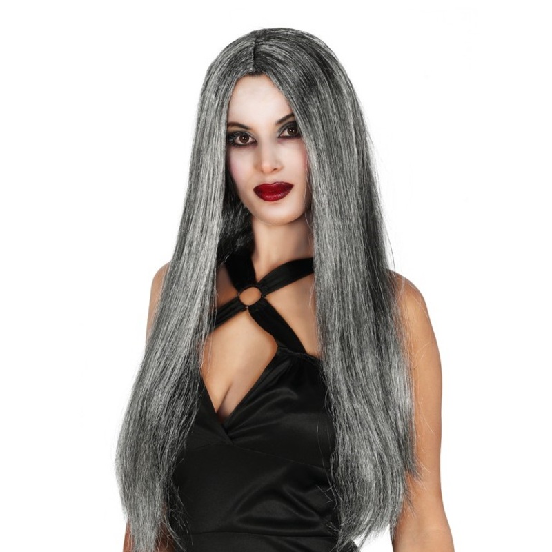 Long hair wig Lucinda grey
