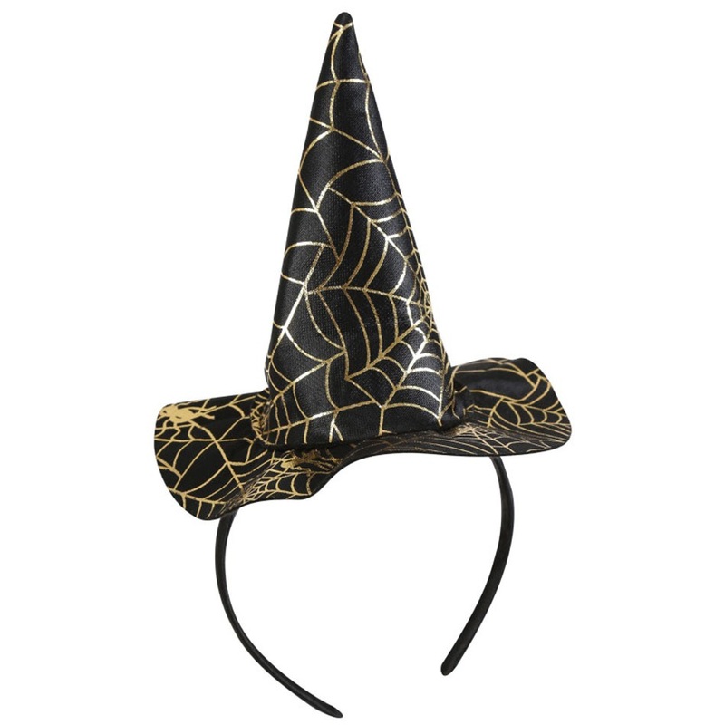 Pointed witch hat spider headband