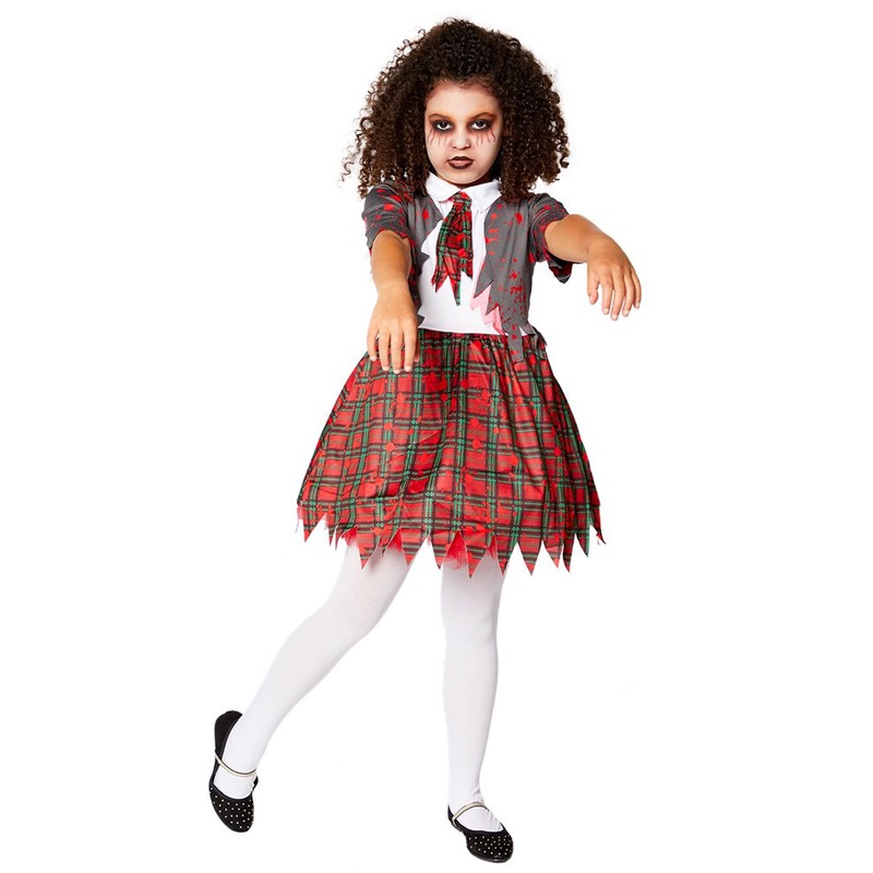 Walking zombie school girl costume