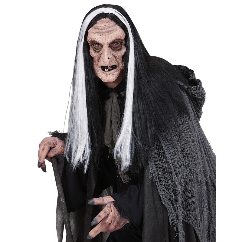 Witch Wanda mask with hair