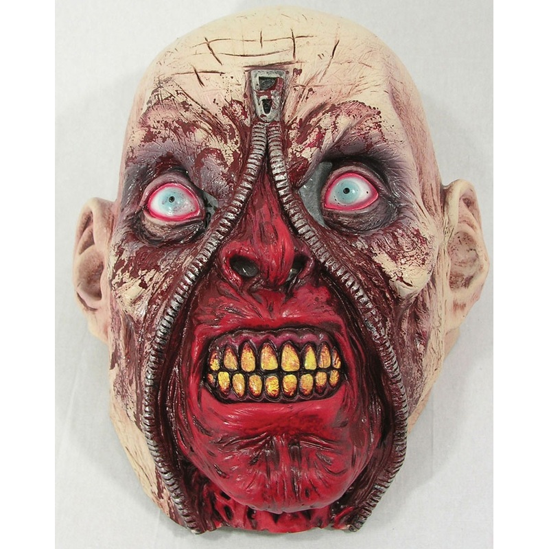 Zipper flesh wound zombie mask