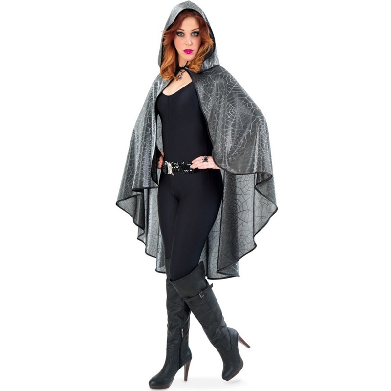 Cobweb cloak with hood