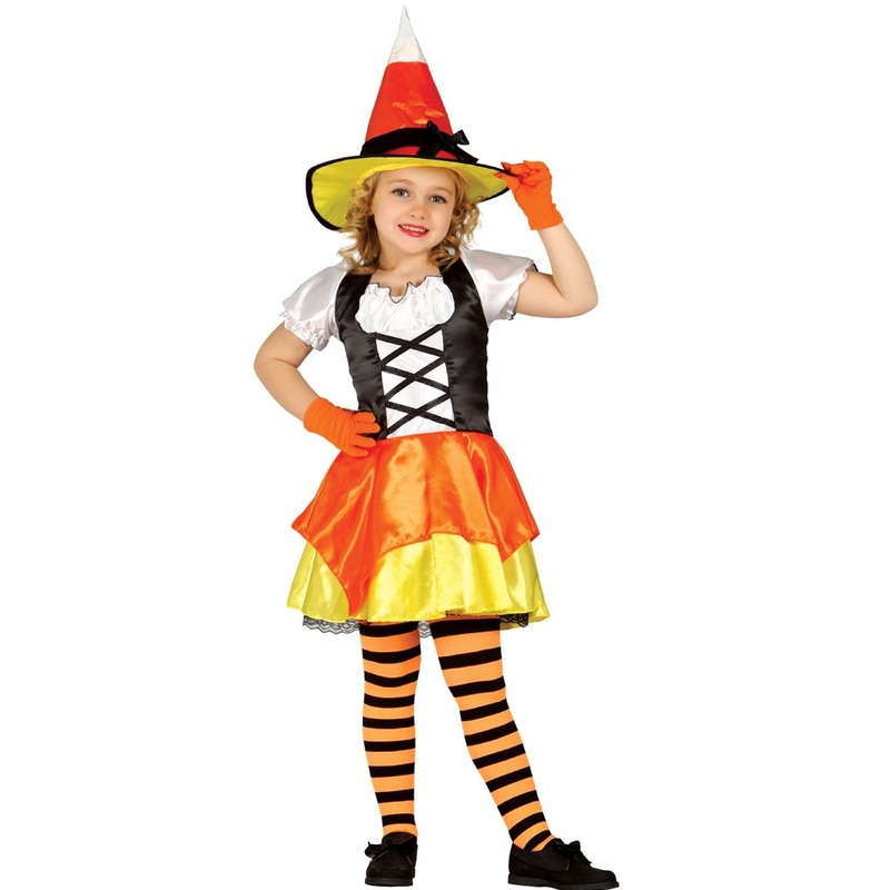 Colorful witch costume for children