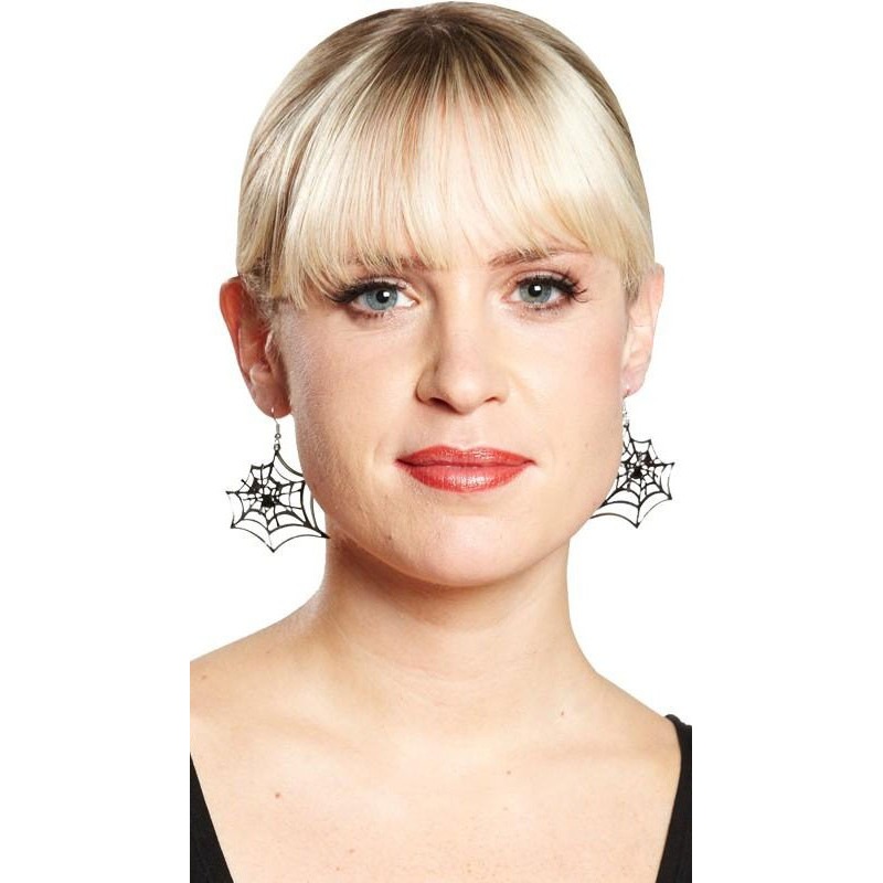 Creepy cobweb earrings