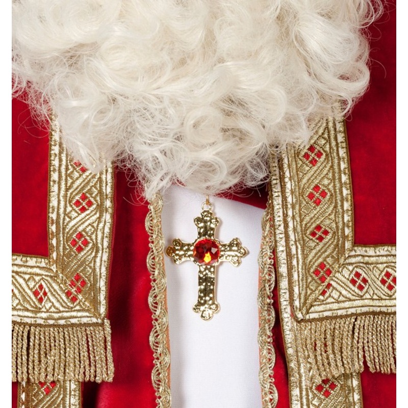 Cross chain gold with precious stone