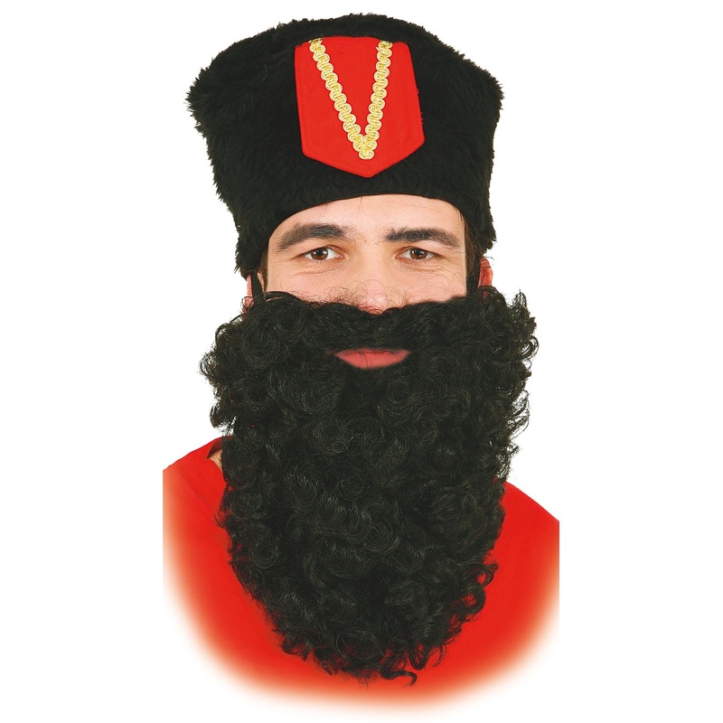 Curly beard in 4 different colors