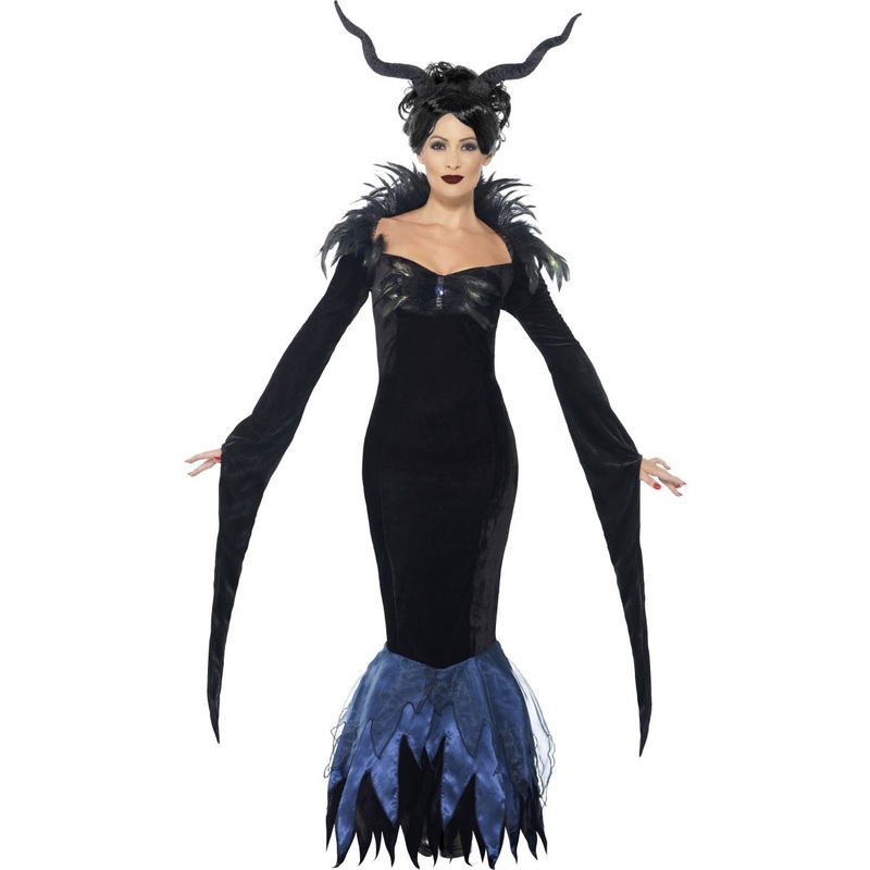 Dark raven conjurer witch costume black S
