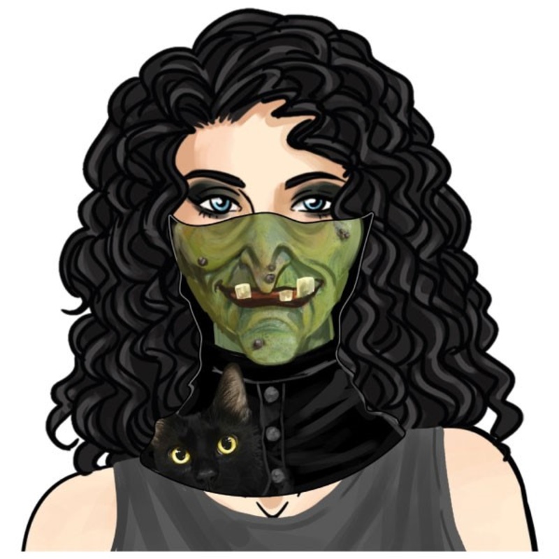 ghastly witch one size loop mask