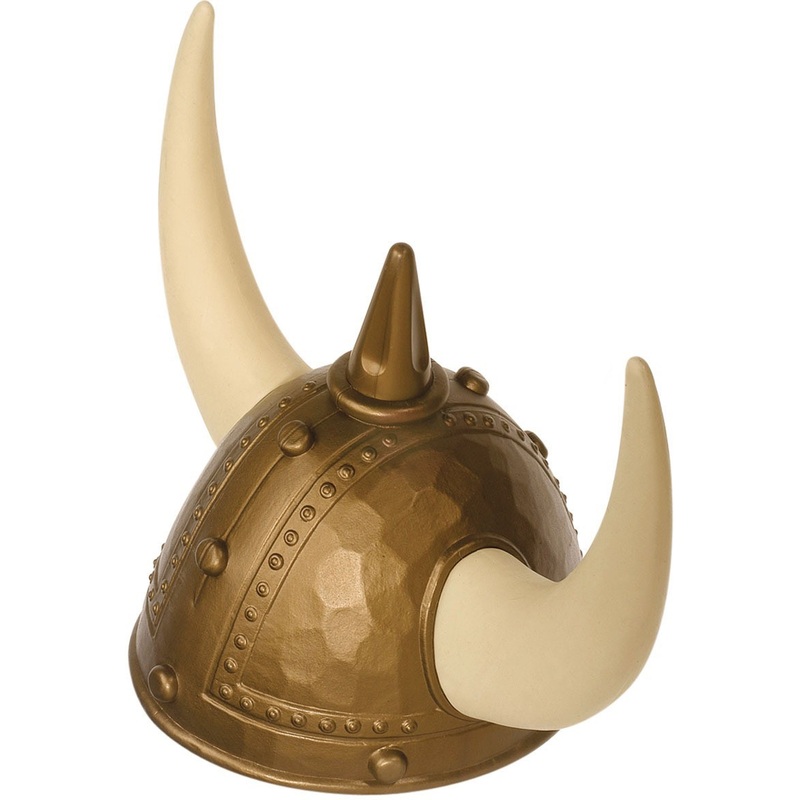 Golden viking warrior helmet