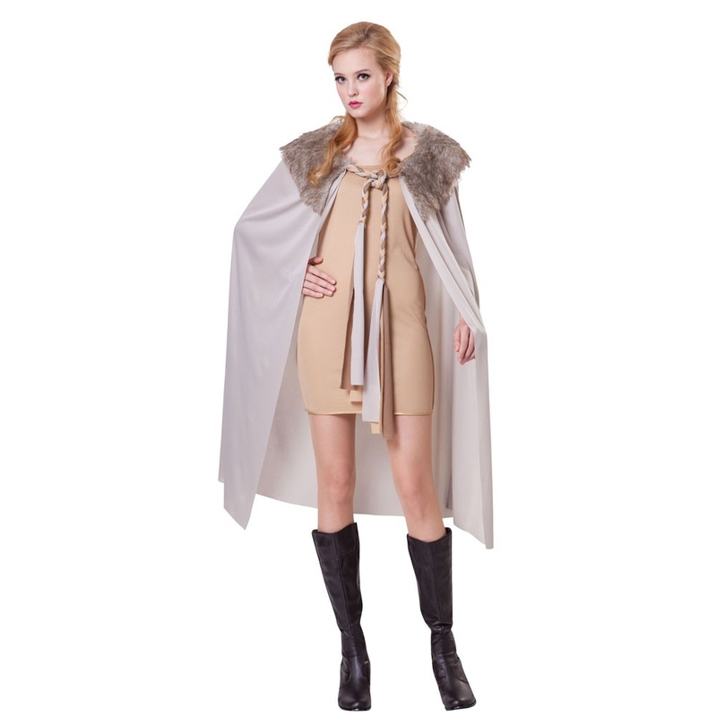 Gray plush cape