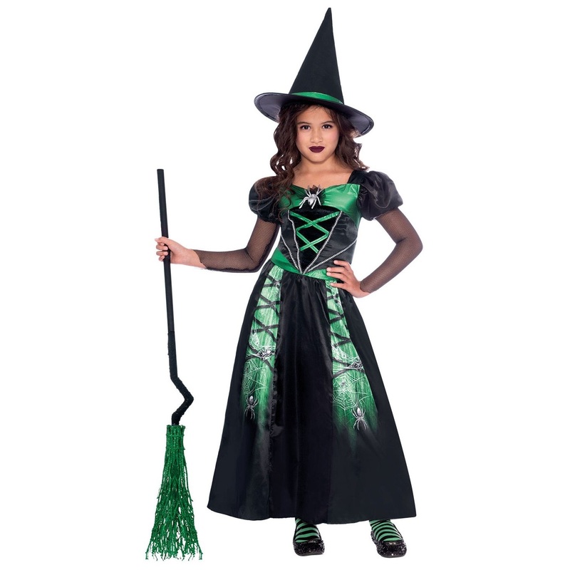 Green Spider Witch girl costume
