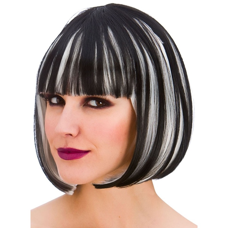 Halloween Bob Wig Olivia Black Gray