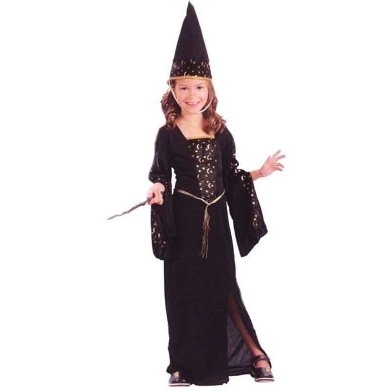 Halloween costume good sorceress black for children