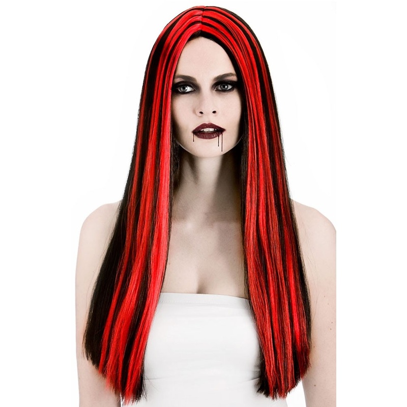 Jasmine Halloween wig black red