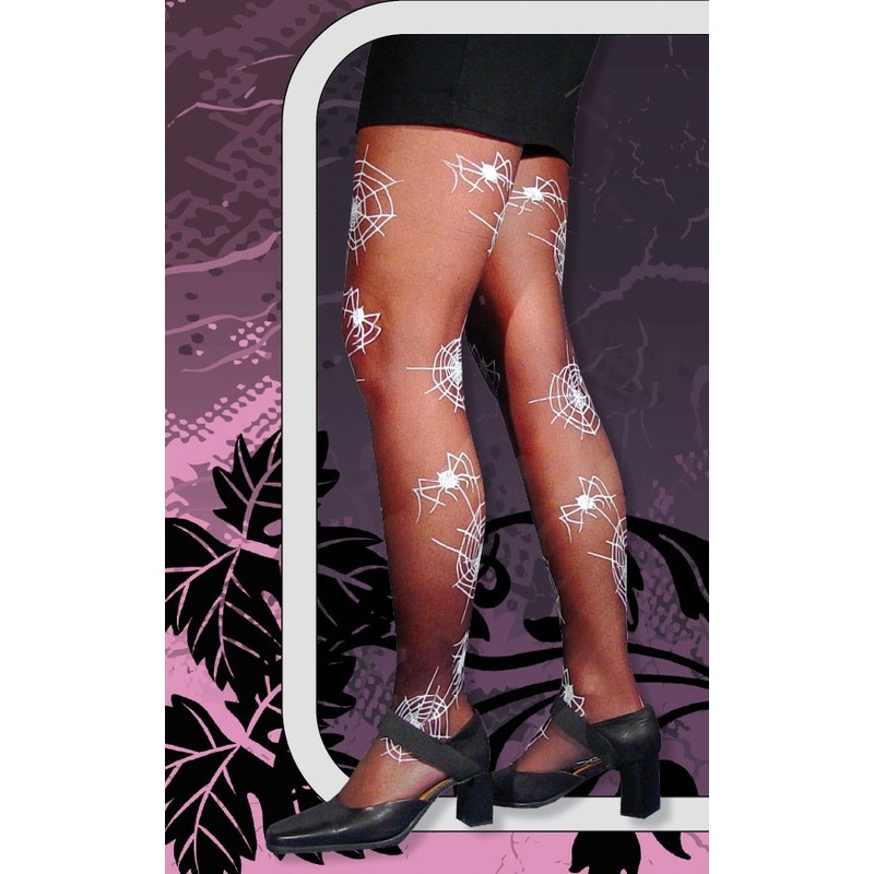 Tights spiders black and white