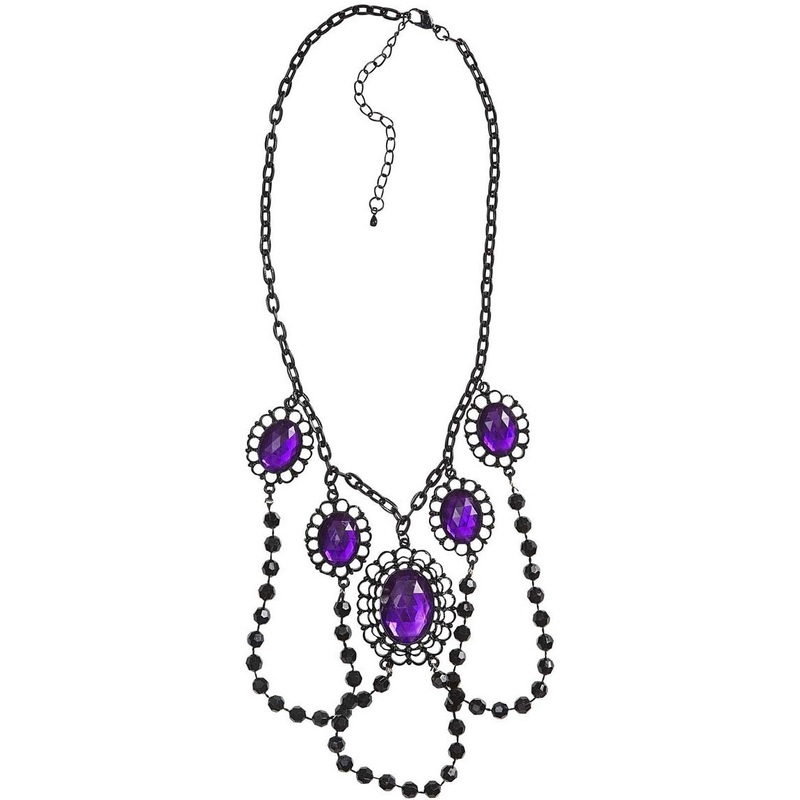 Black pearl Gothic necklace