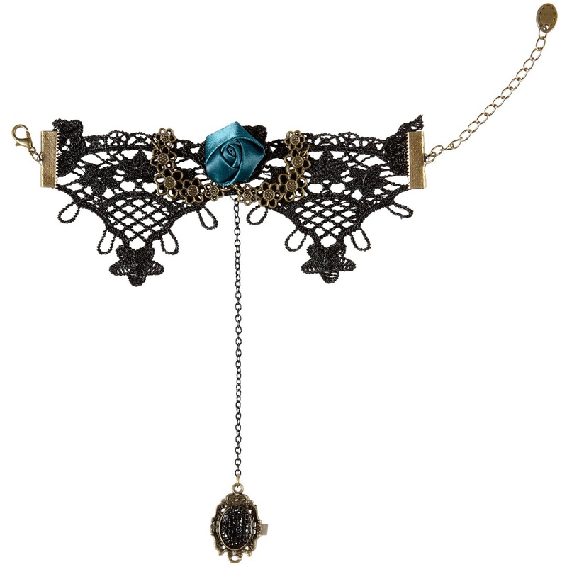Blue Rose Gothic bracelet