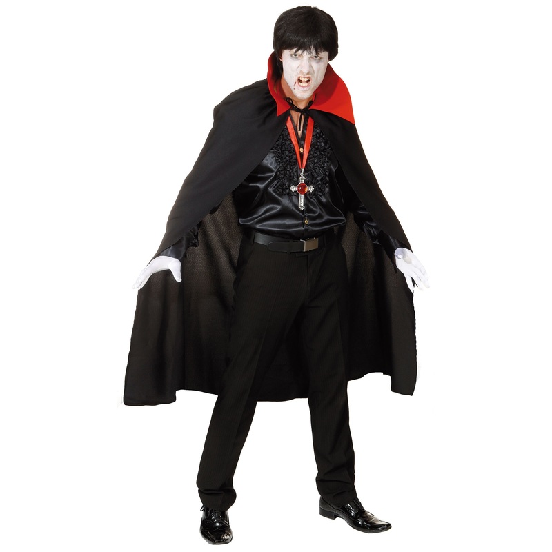 Dracula cloak with red collar