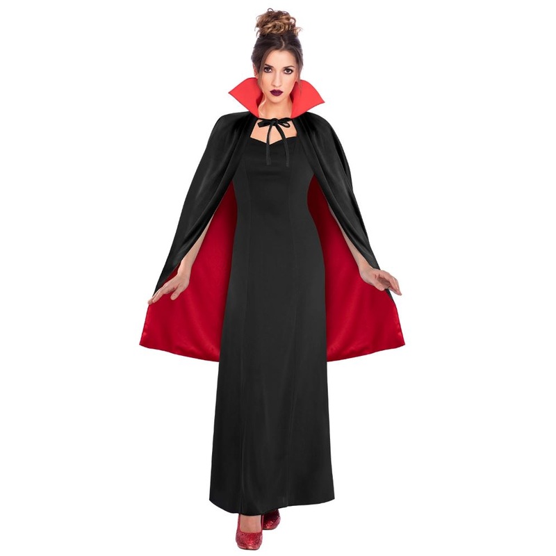 Reversible cape black and red