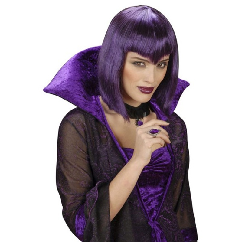 Sexy vampire wig purple women