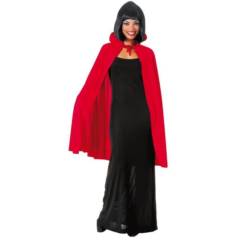 Vampire vamp costume women cape red black
