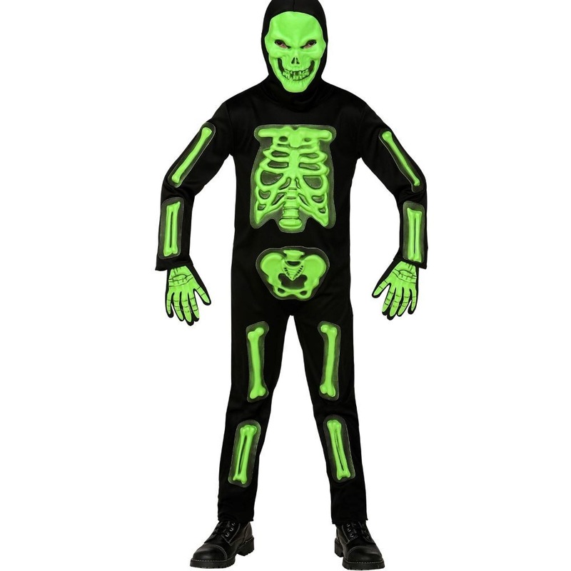 3D jumpsuit skeleton neon green 116