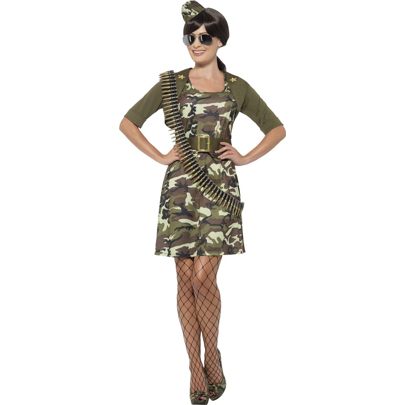 Beguiling camouflage ladies costume XS