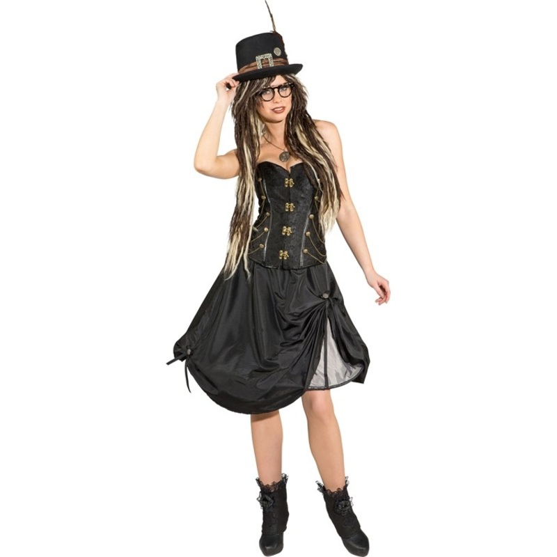 Black steampunk hoop skirt 34-36