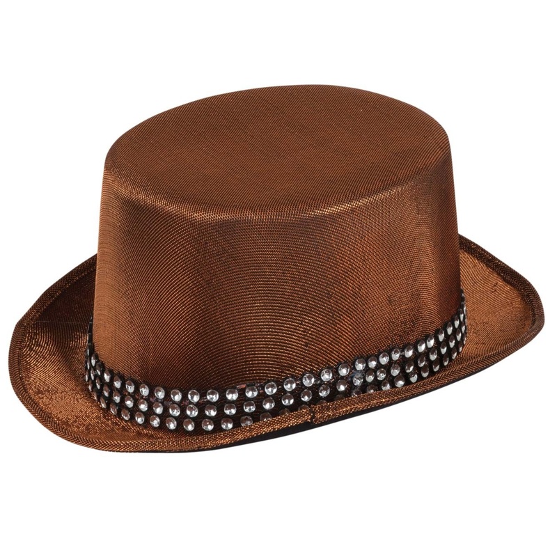 Brown steampunk top hat