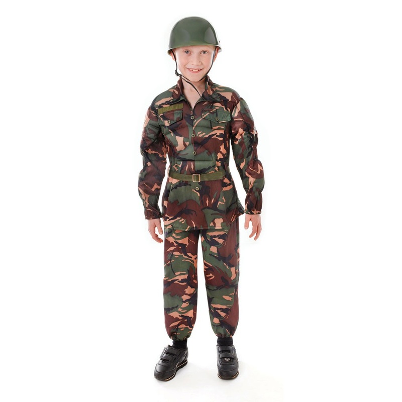 Junior military soldier child costume M