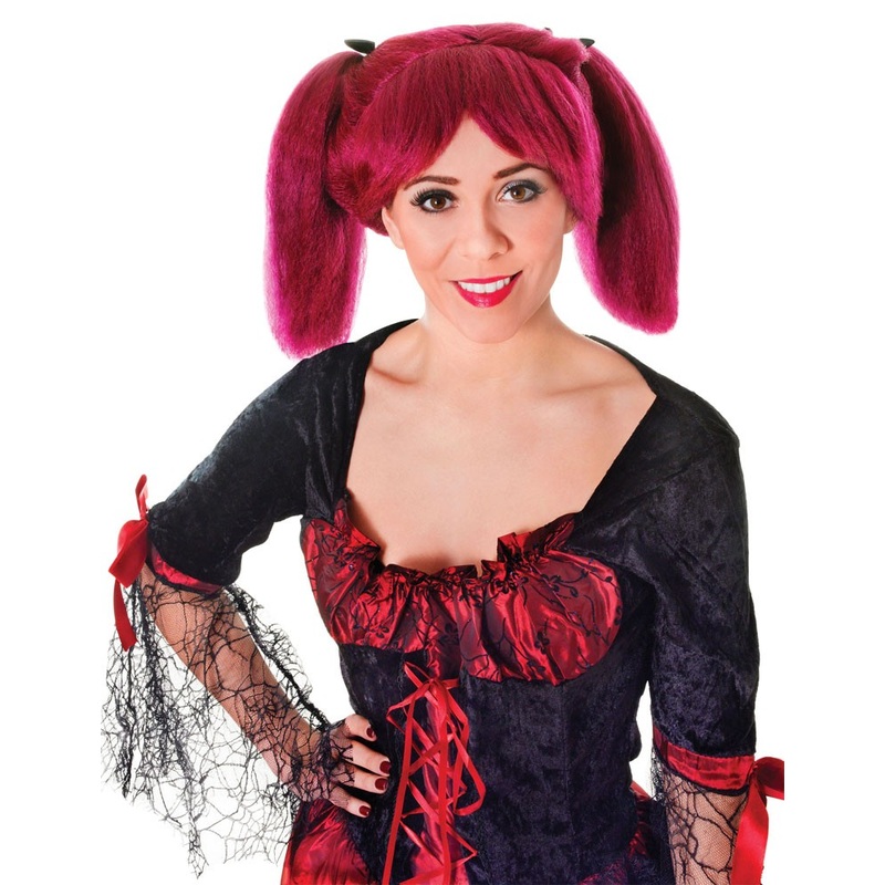 Steampunk braid wig red