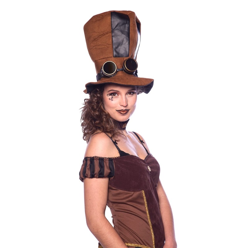 Steampunk hat with steampunk glasses