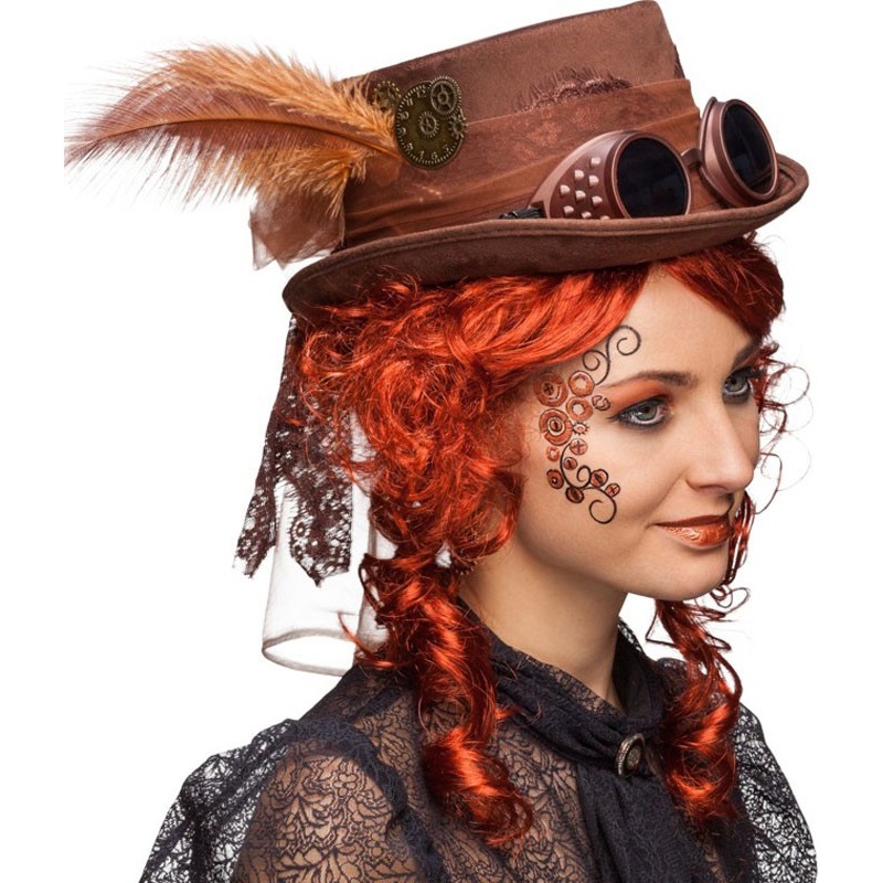 Steampunk ladies hat with glasses