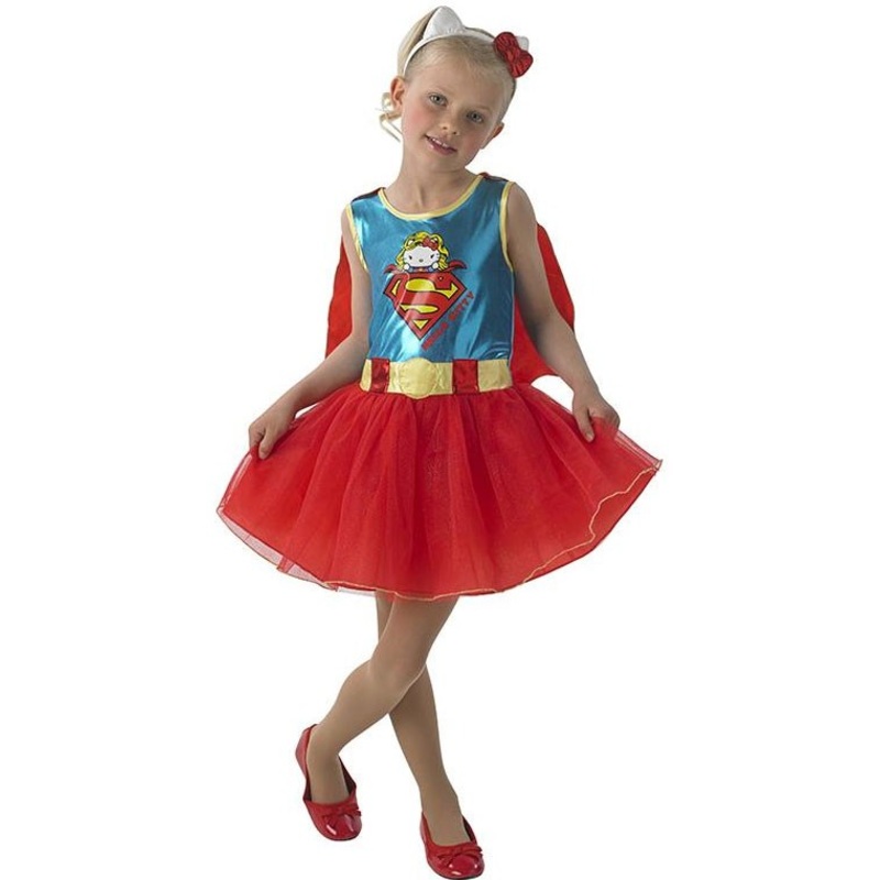 Sweet Hello Kitty superhero child costume S