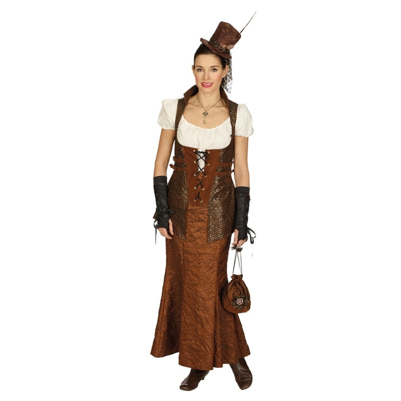 Victorian lady costume brown 36-38