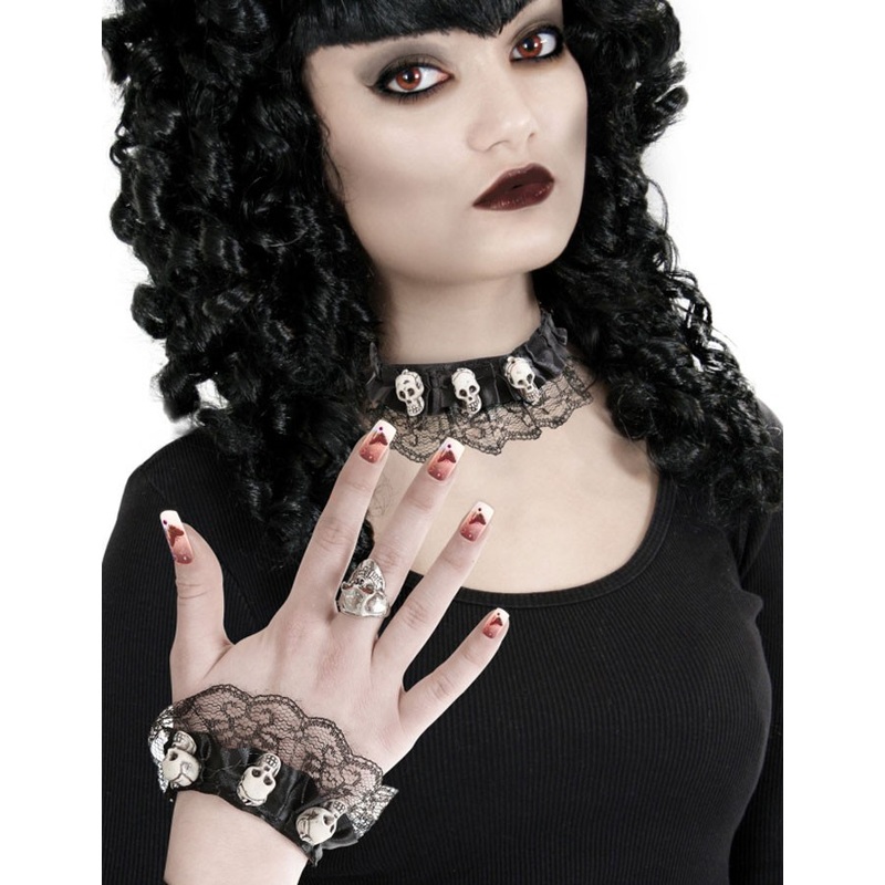 2-piece skull jewelry set