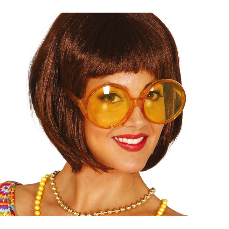 70s mega glasses in orange