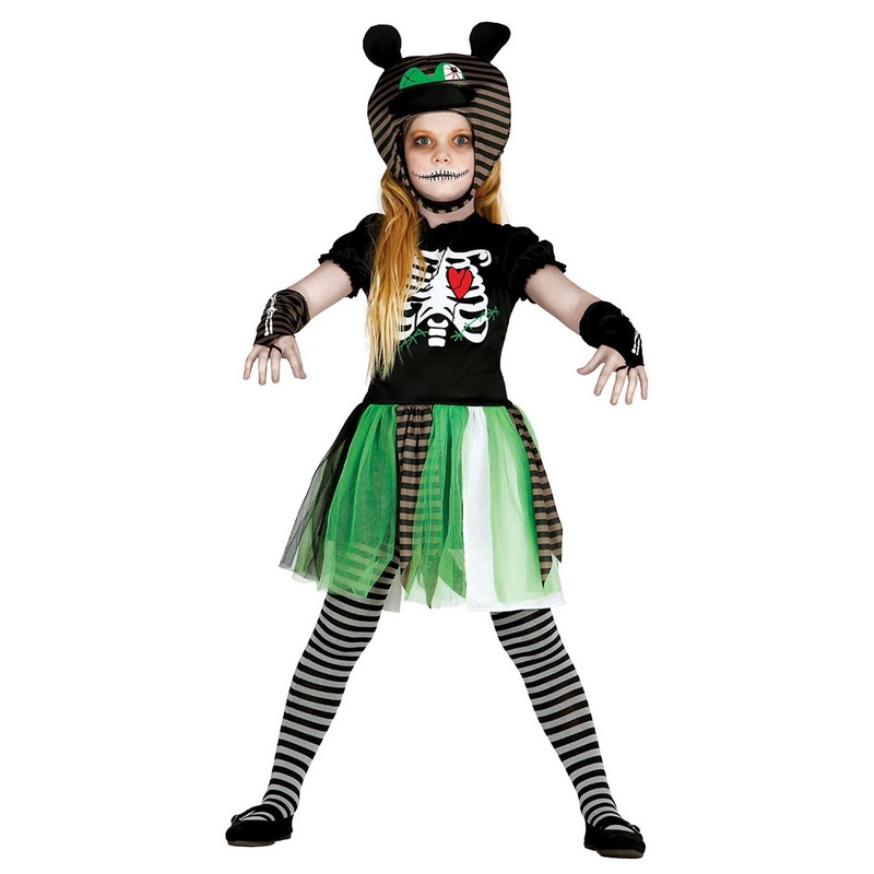Bear skeleton lady Bibiana child costume