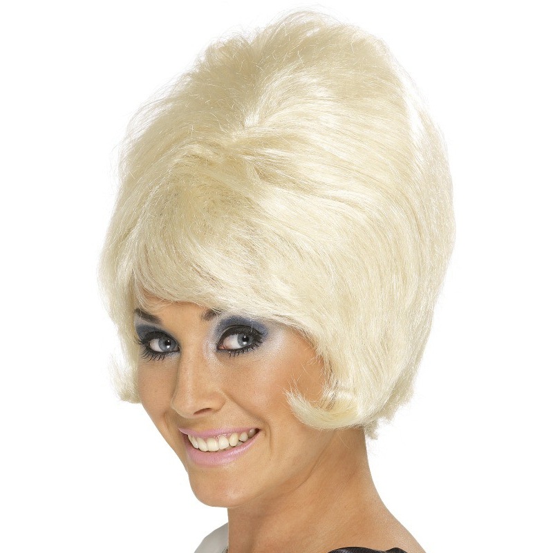 Blonde 80s beehive wig