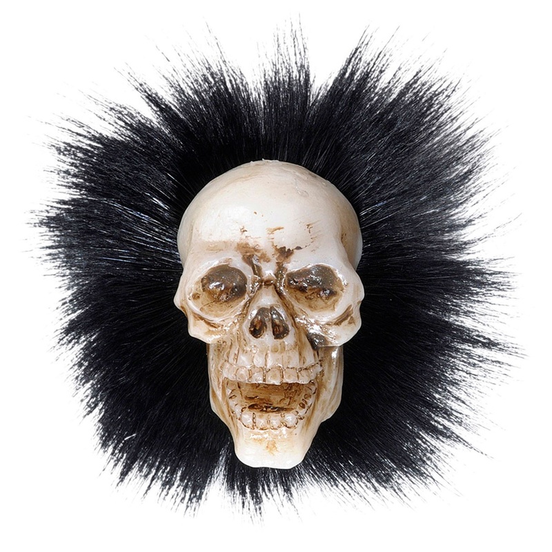 Bushy skull brooch