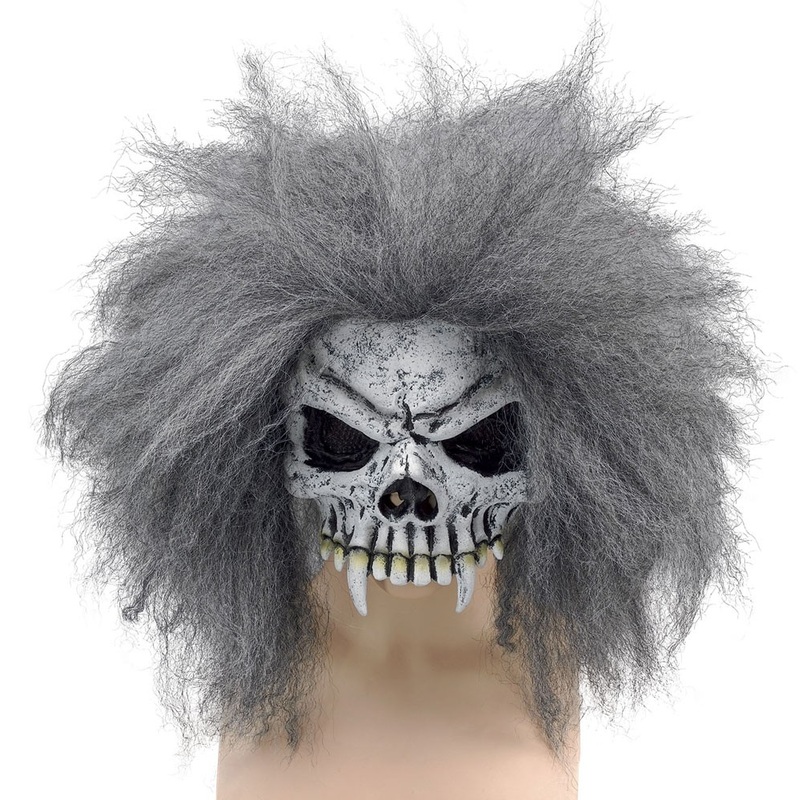 Gray monster mask electric shock
