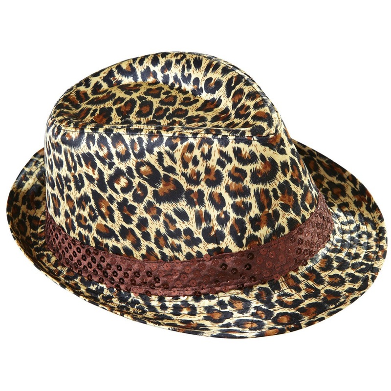 Leopard fedora hat